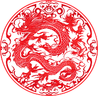 窗花剪纸中国龙插图