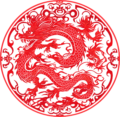 窗花剪纸中国龙插图