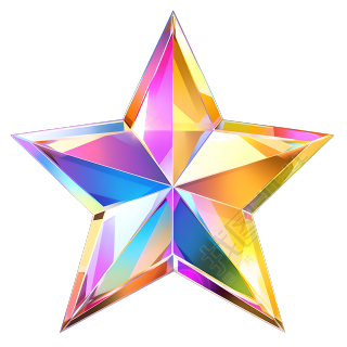 五角星明亮插图