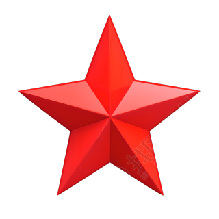 五角星平面图标素材