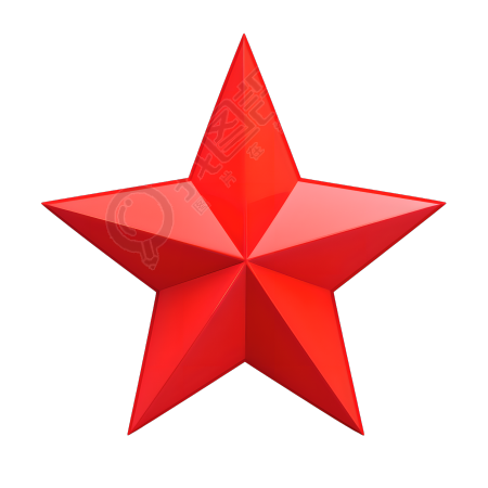 五角星平面图标素材