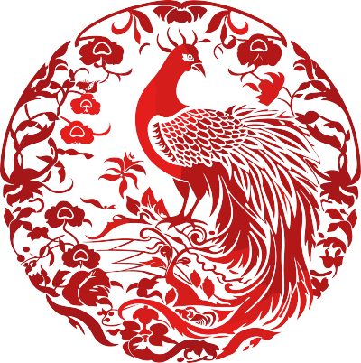 窗花剪纸凤凰插图