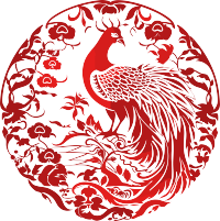 窗花剪纸凤凰插图
