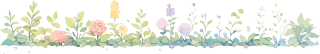植物花边卡通风格插图