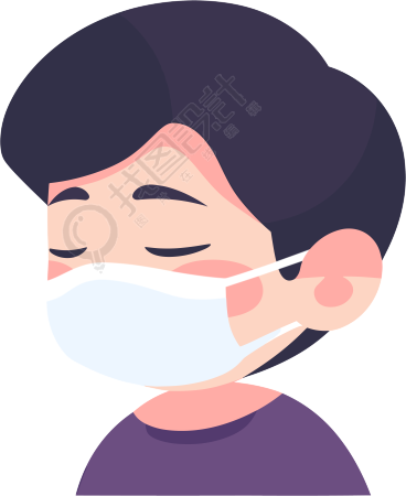 生病男孩高清PNG透明背景插画