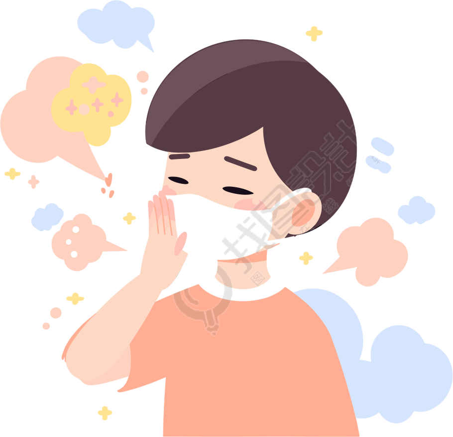 生病男孩高清图形素材