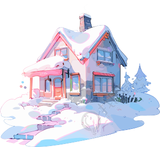 雪地小屋商用图形素材