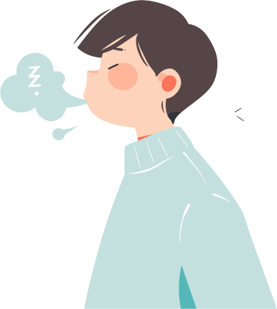 生病男孩咳嗽素材