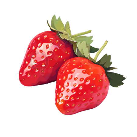 草莓插画素材