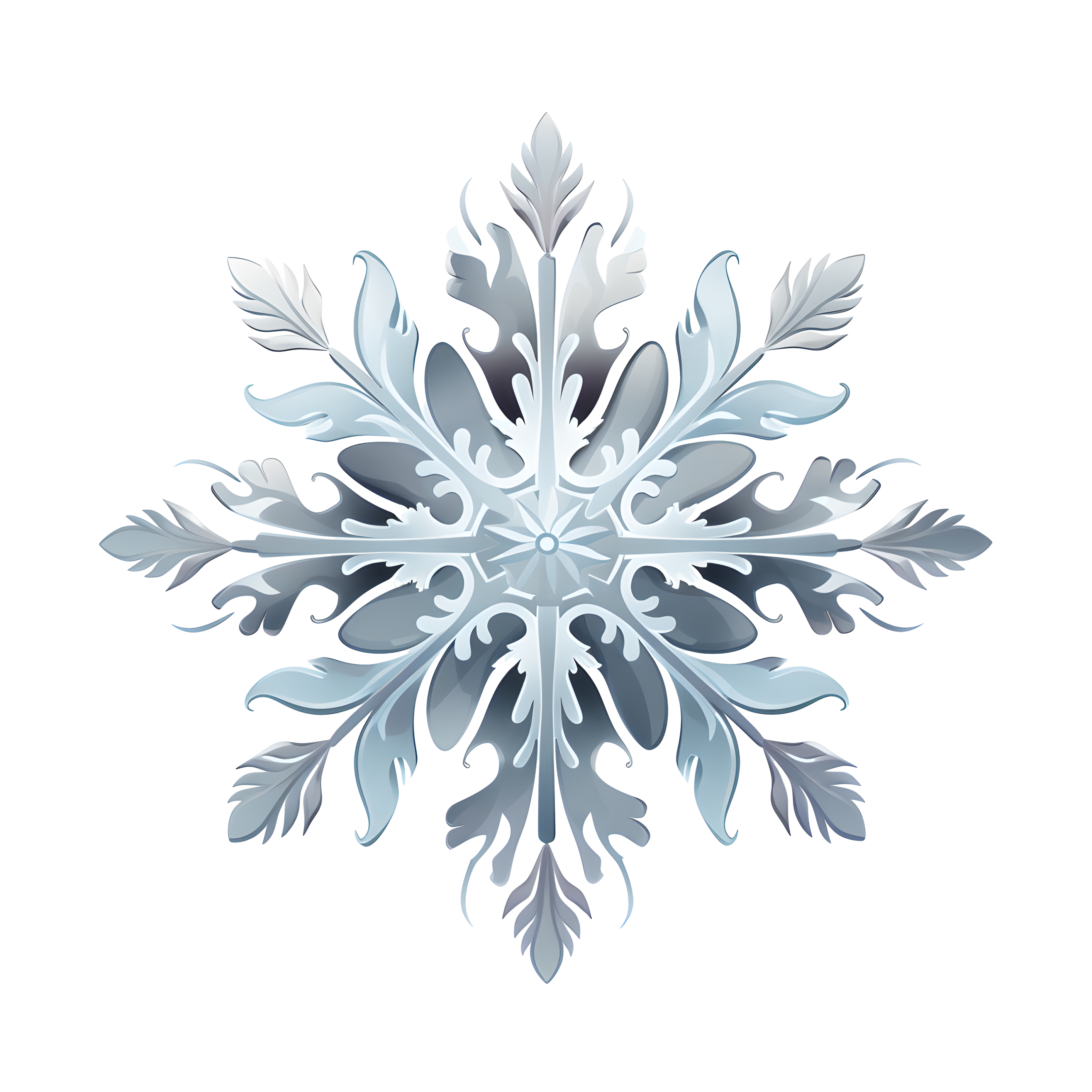 雪花柔和灰色调插画设计