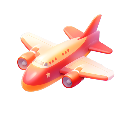 3D飞机可爱卡通风格素材