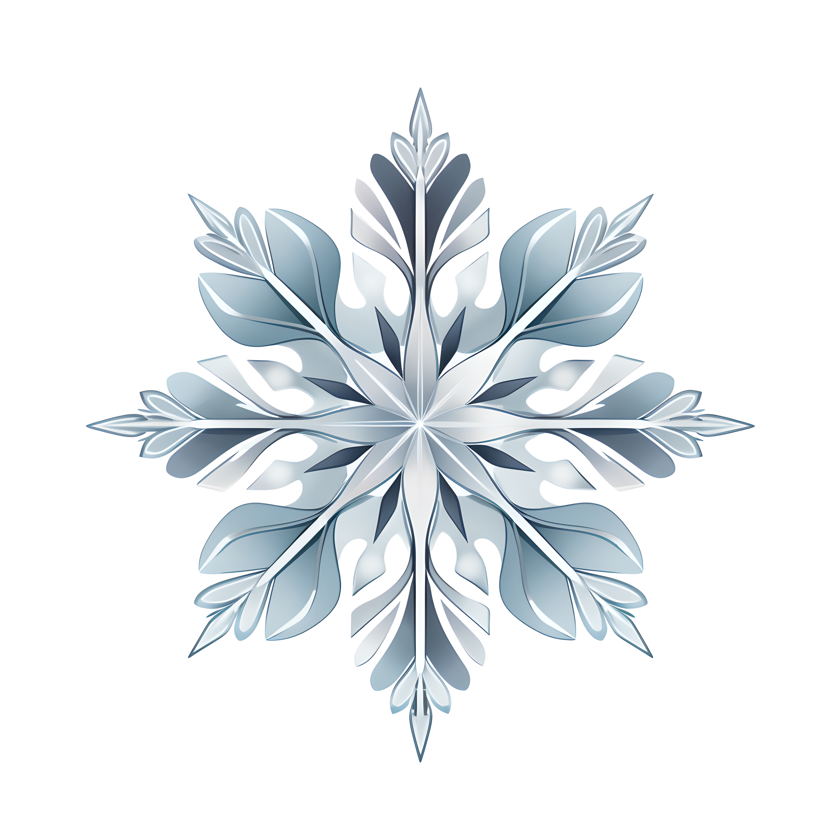 雪花插画设计素材