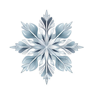 雪花插画设计素材