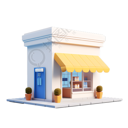 3D购物小店高清图形设计素材