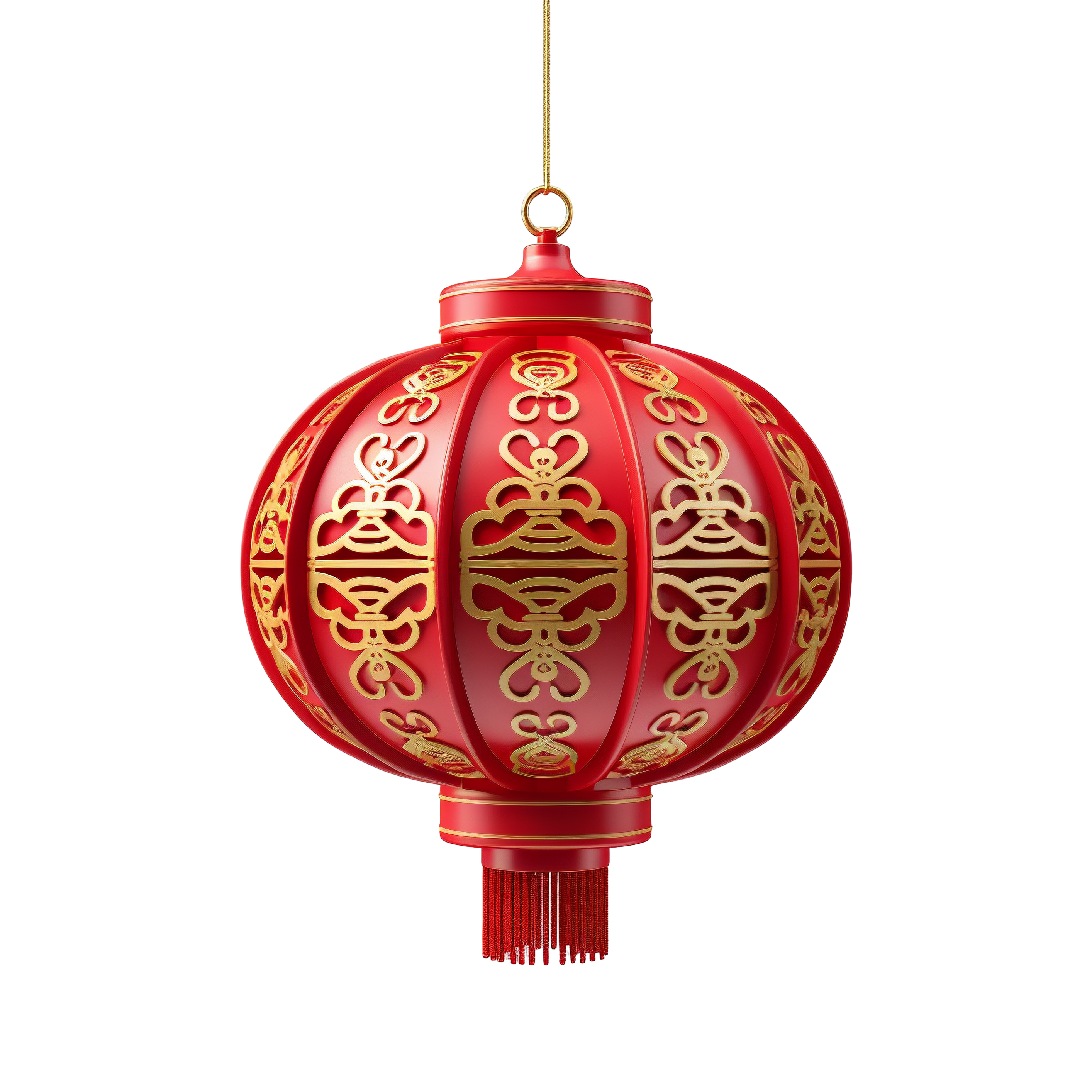 3D红灯笼简约插图