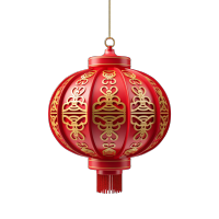 3D红灯笼简约插图