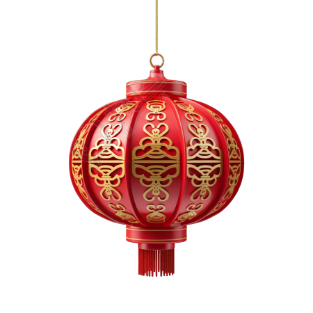 3D红灯笼简约插图