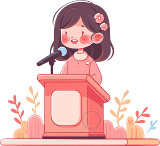 可爱小女孩演讲幼儿教育素材