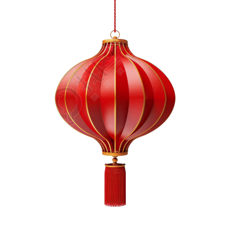 3D红灯笼商业使用插画