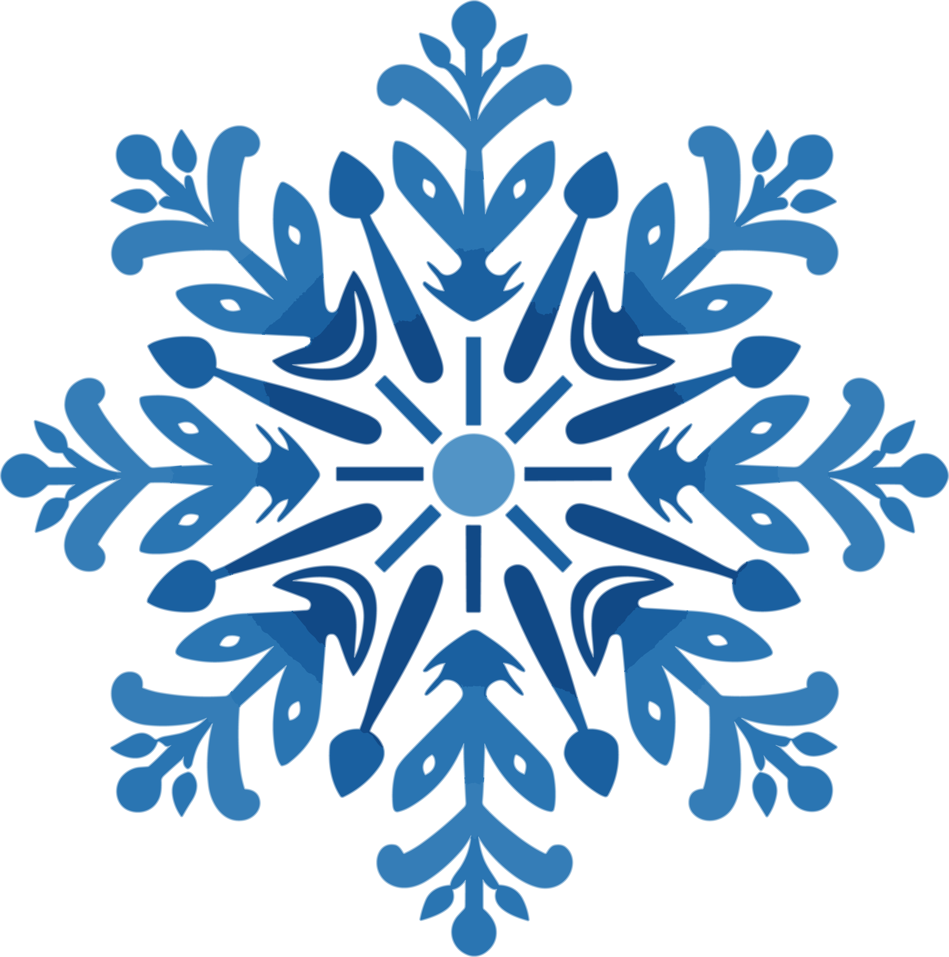 蓝色雪花商业设计元素