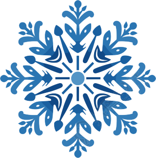 蓝色雪花商业设计元素