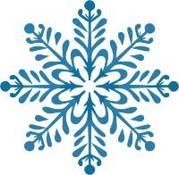 蓝色雪花PNG插画