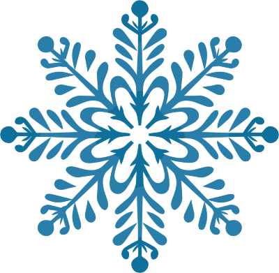 蓝色雪花PNG插画