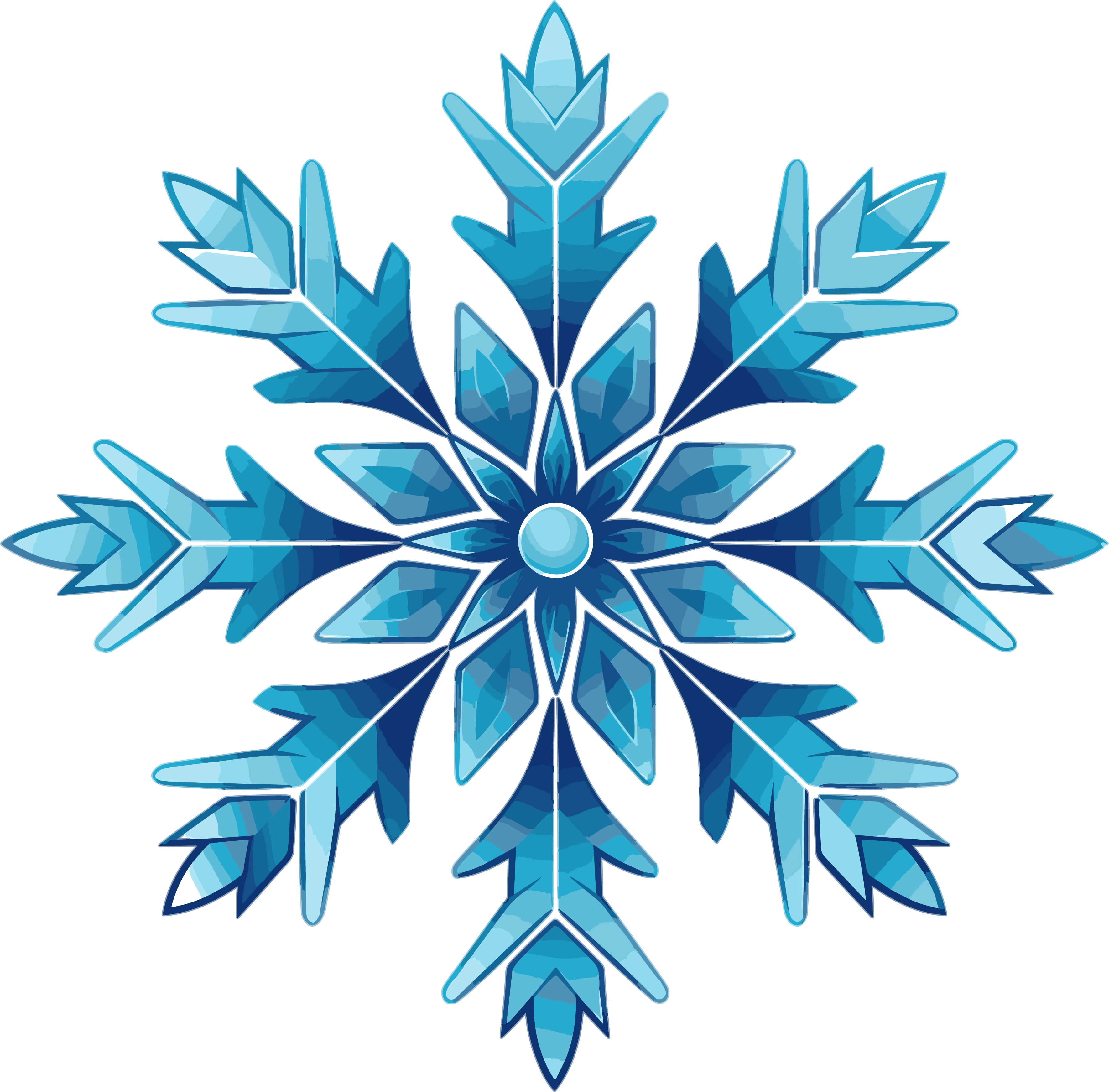 蓝色雪花商业设计素材