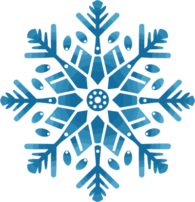 蓝色雪花PNG素材