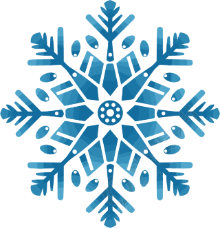 蓝色雪花PNG素材
