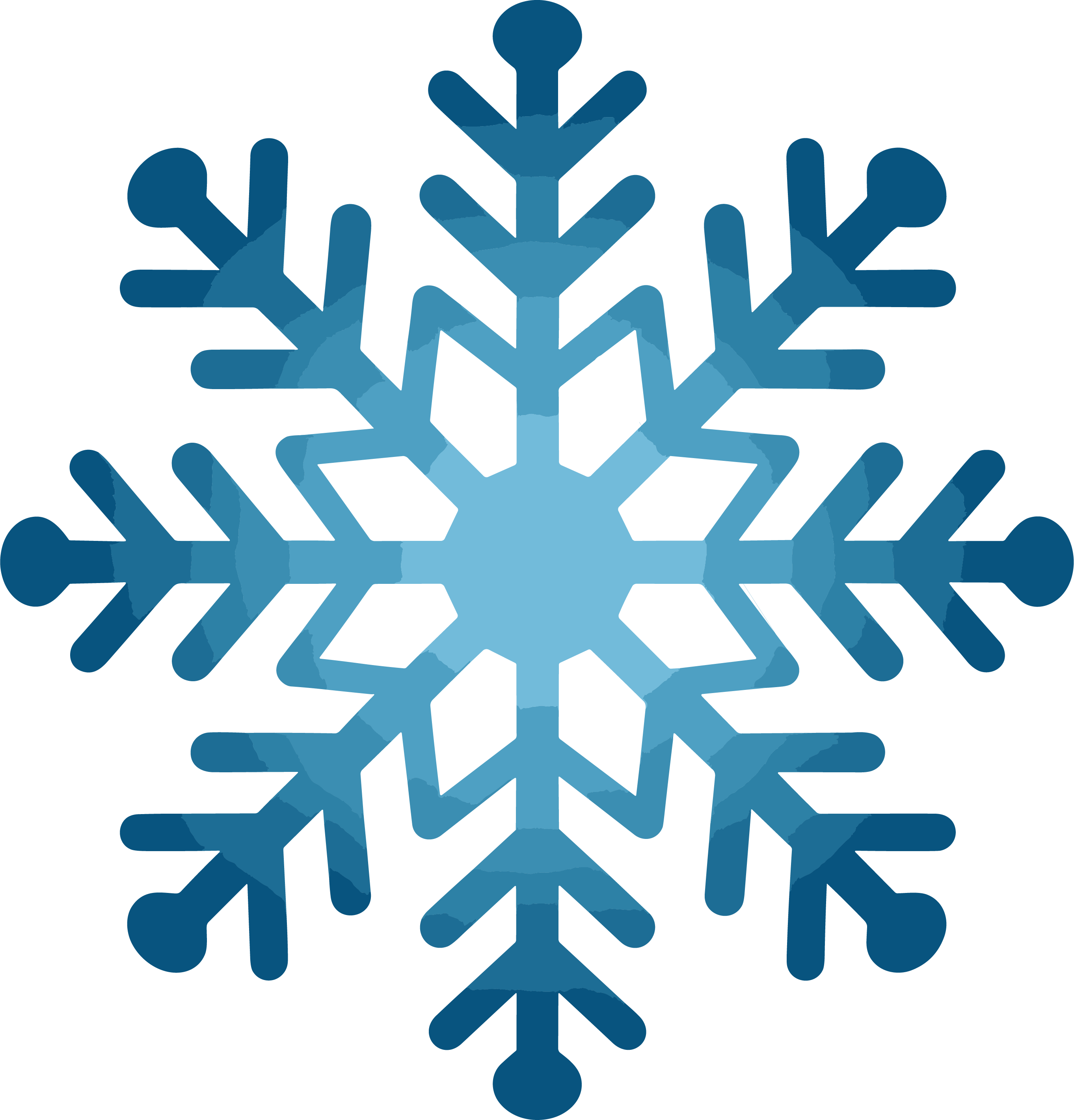蓝色雪花可商用插图