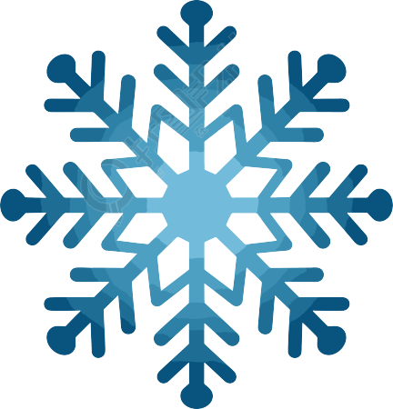 蓝色雪花可商用插图