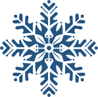 蓝色雪花透明背景图形素材
