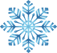 蓝色雪花插画