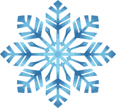 蓝色雪花插画