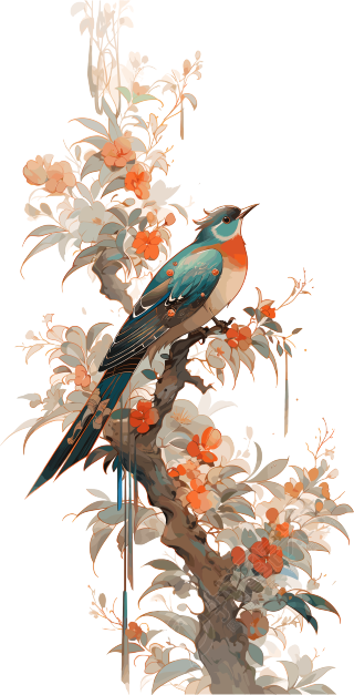 中国画花鸟可商用素材