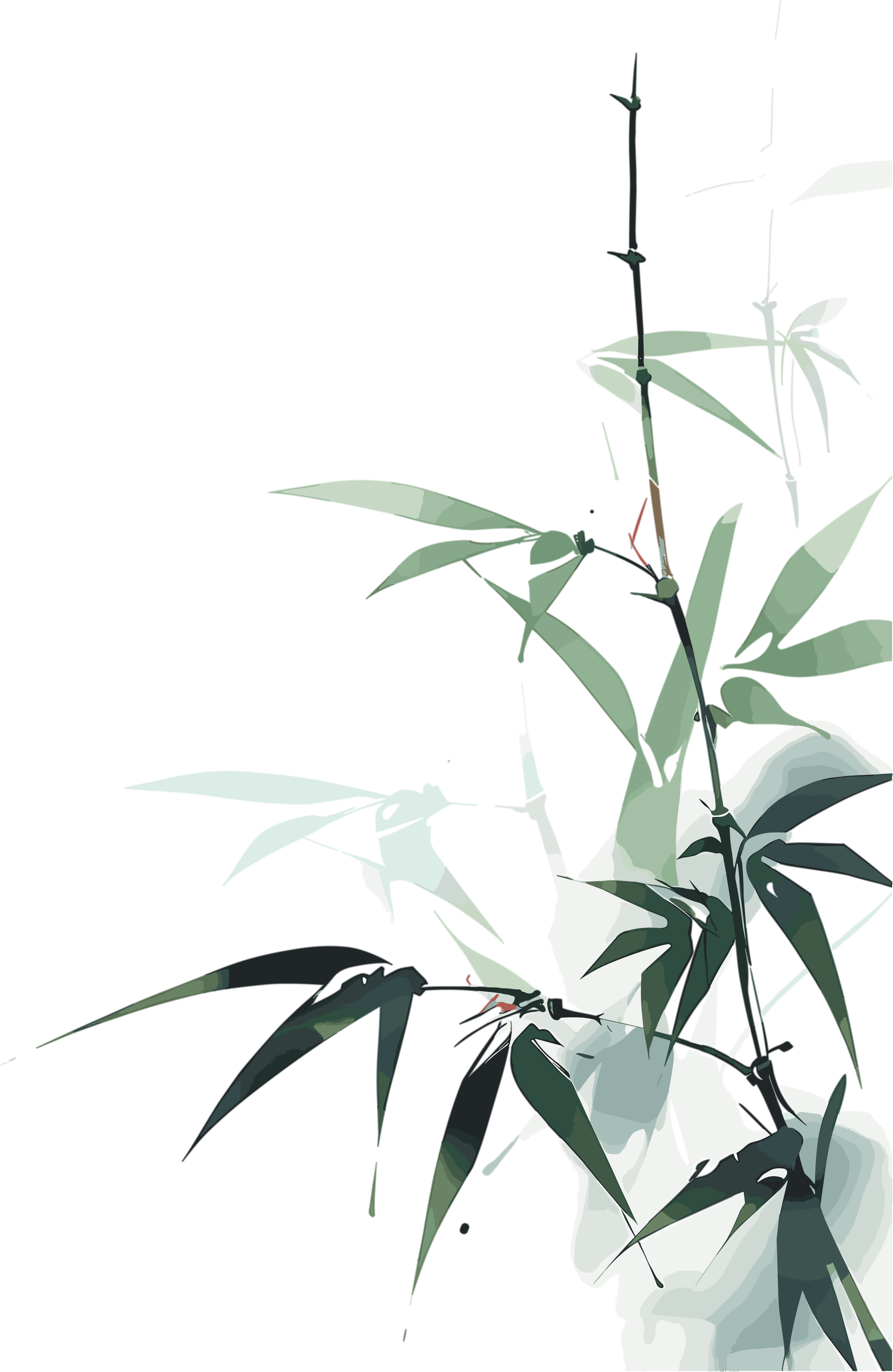 水墨竹子创意设计素材
