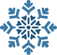 蓝色雪花简约设计素材