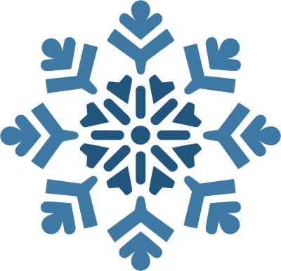蓝色雪花简约设计素材