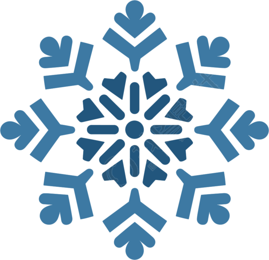 蓝色雪花简约设计素材