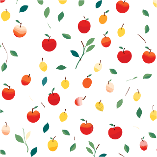 苹果装饰图案简洁插画