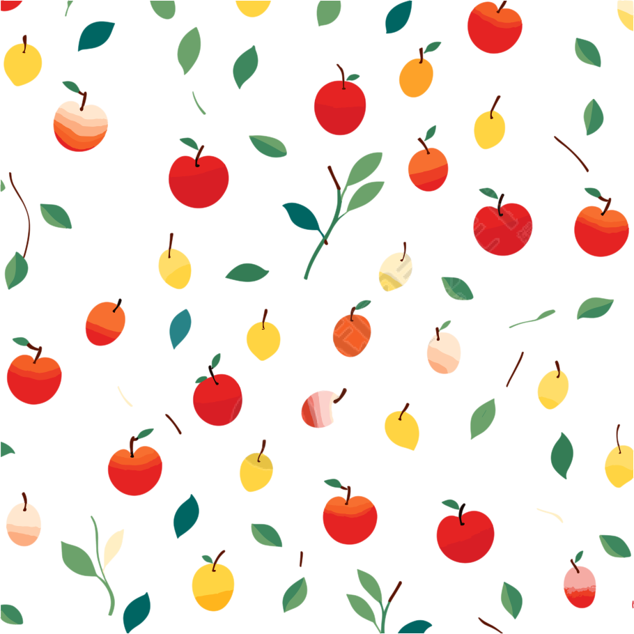 苹果装饰图案简洁插画