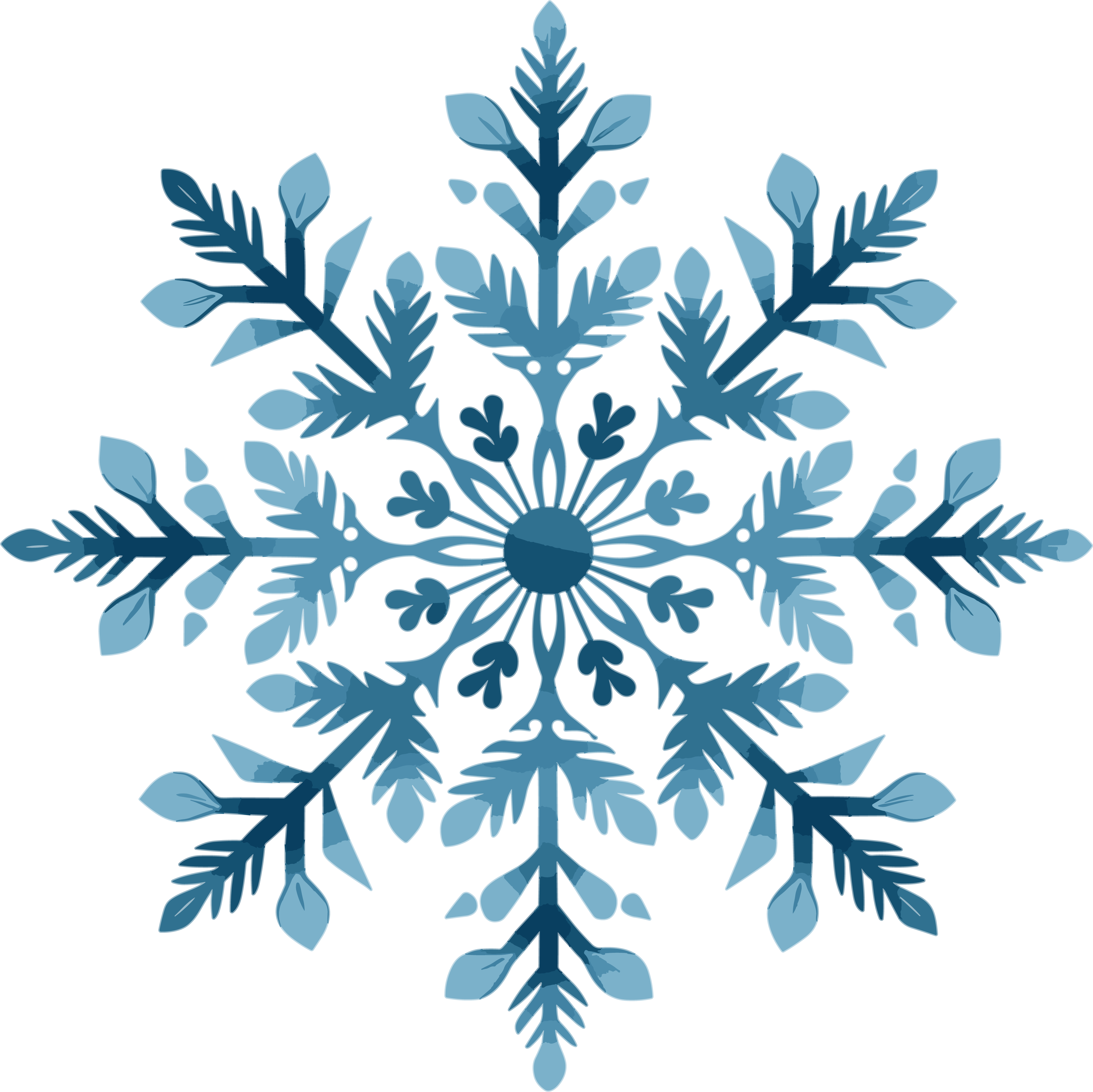 蓝色雪花高清图形素材