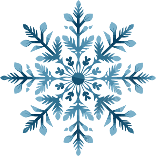 蓝色雪花高清图形素材