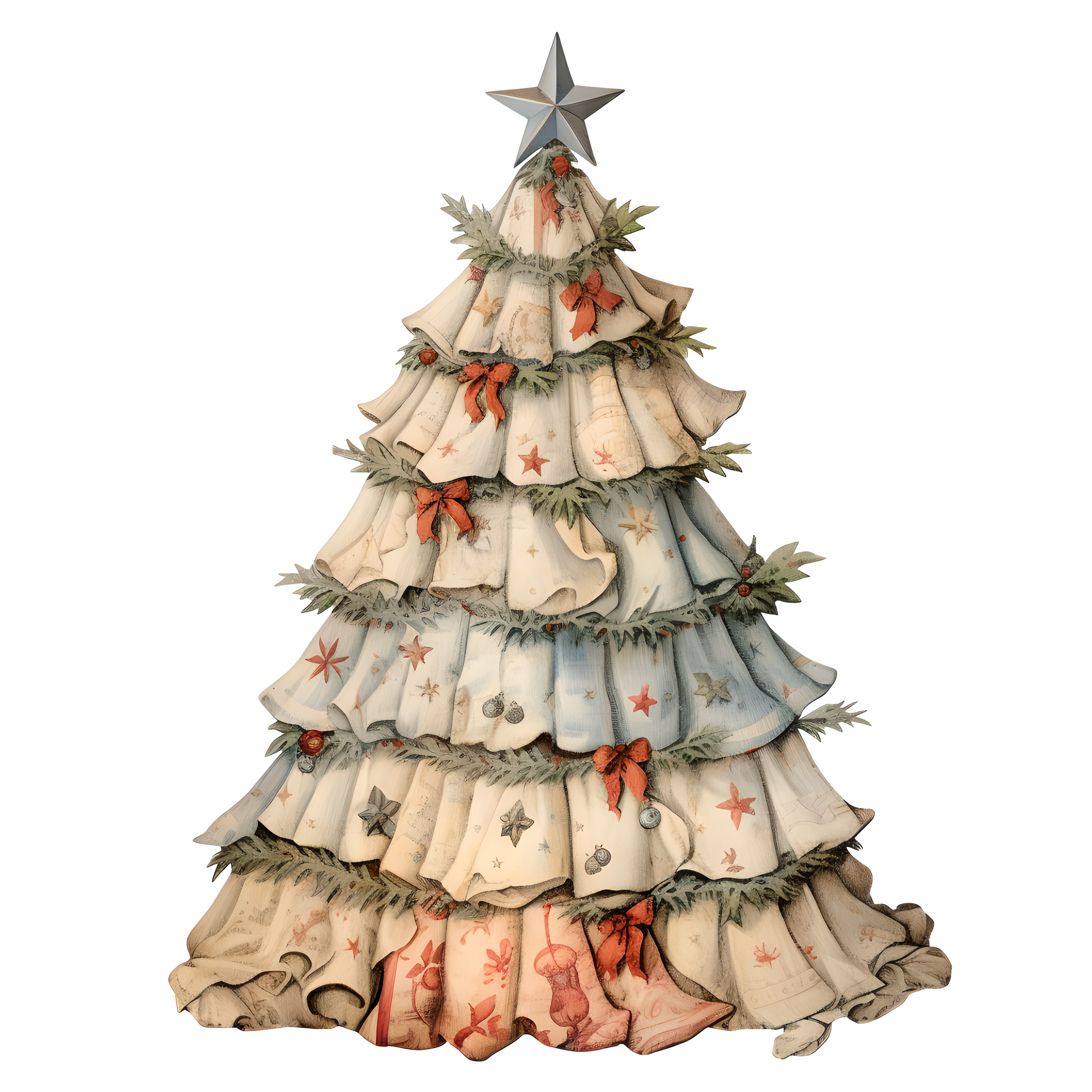 复古圣诞树创意素材