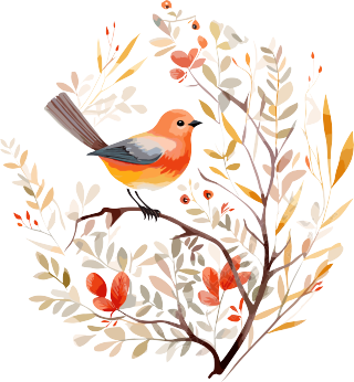 花鸟装饰画插图