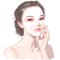 女性护肤插图