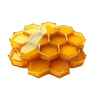 3D蜂巢卡通插图