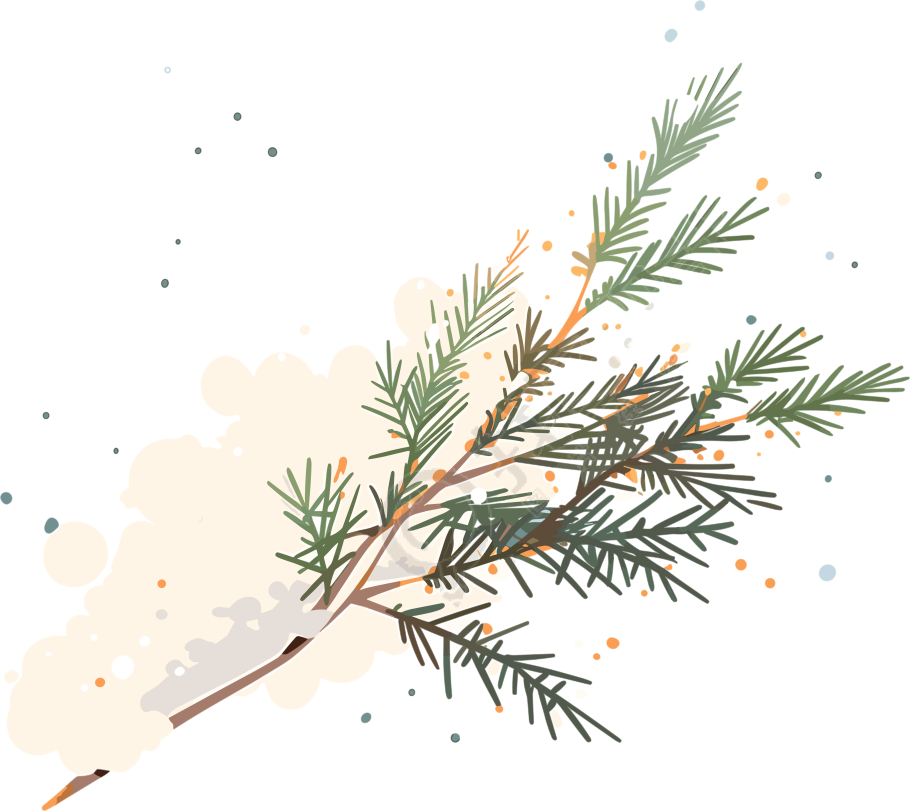松枝积雪商用素材