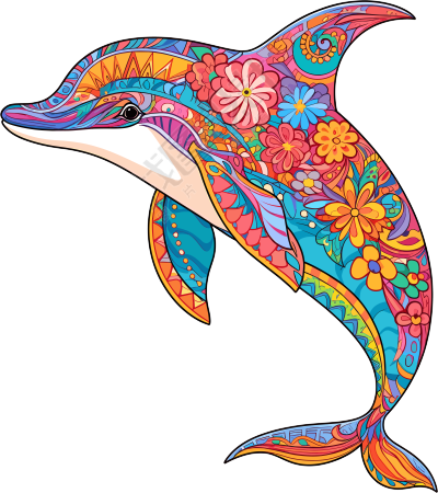 海豚透明背景插画